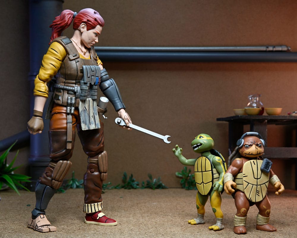 Tortues Ninja (The Last Ronin The Lost Years) figurine Synja Grammy April with Baby Yi & Moja 18 cm