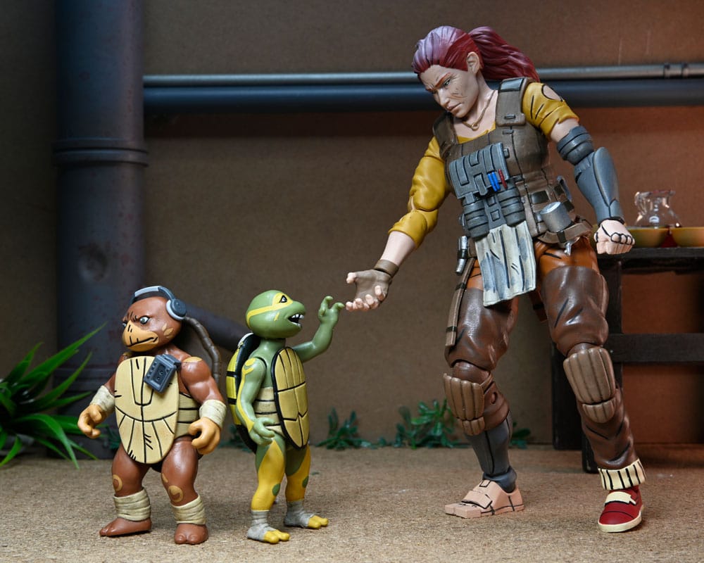 Tortues Ninja (The Last Ronin The Lost Years) figurine Synja Grammy April with Baby Yi & Moja 18 cm