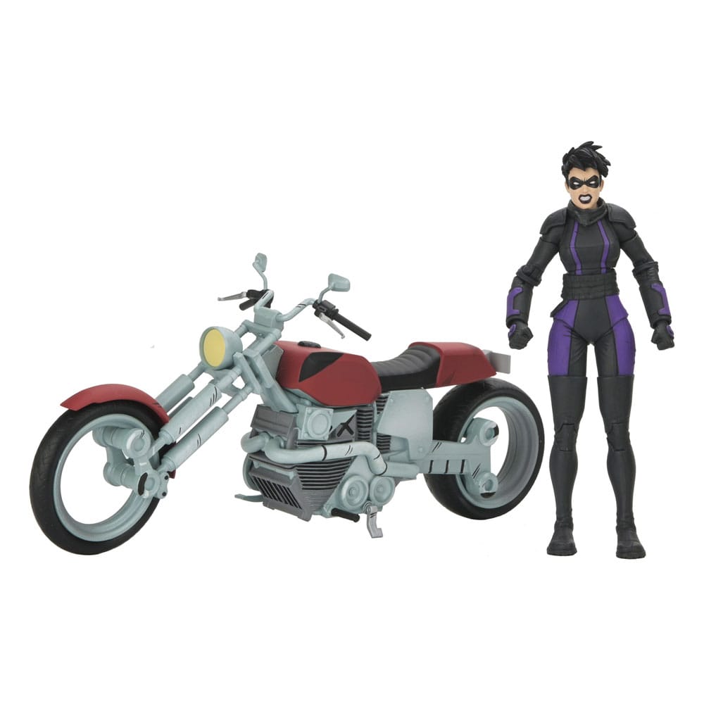 Tortues Ninja (The Last Ronin The Lost Years) figurine Casey Marie with Last Ronin Motorcycle 18 cm