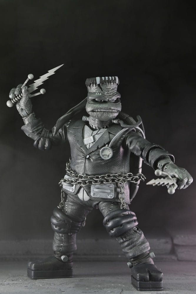 Universal Monsters x Teenage Mutant Ninja Turtles pack 4 figurines Turtles Black & White 18 cm