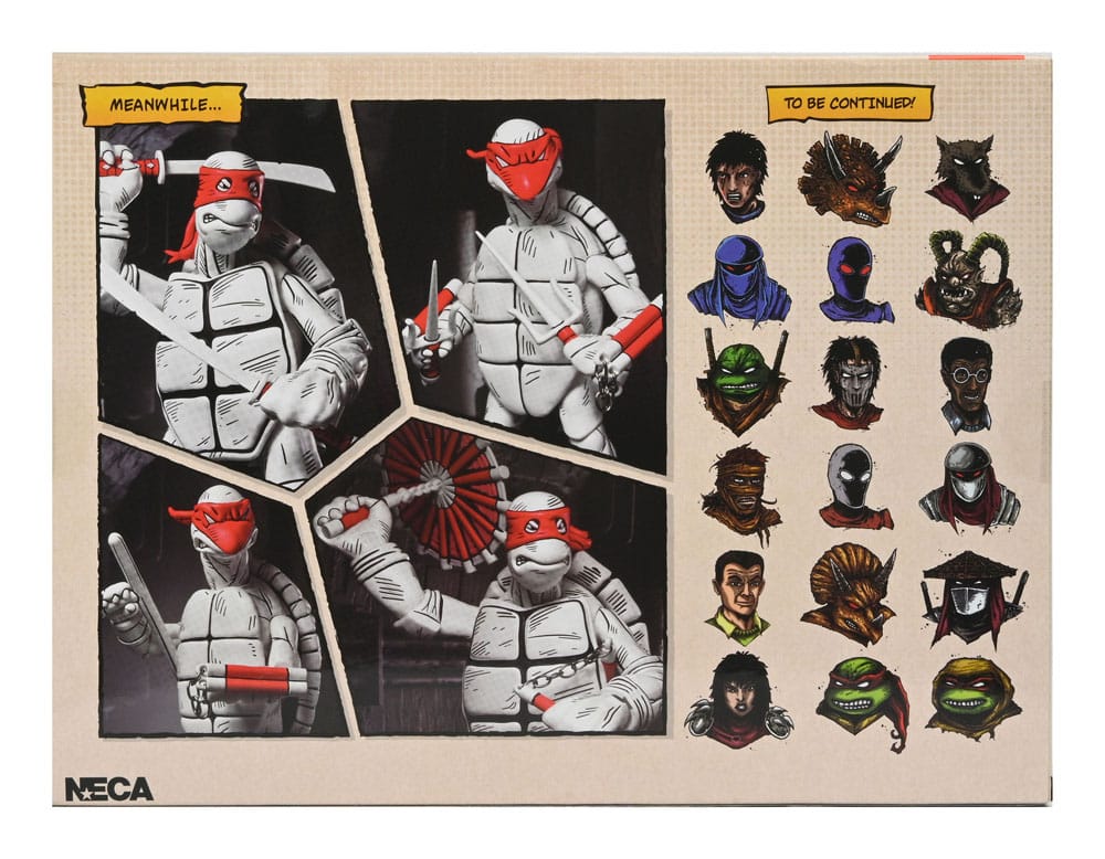 Tortues Ninja (Mirage Comics) pack 2 figurines Black and White First Turtles 18 cm