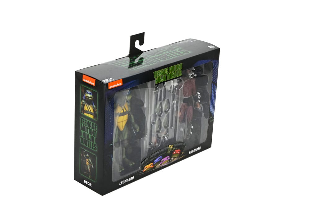 Tortues Ninja (1990 Movie) figurine Roof Top Battle Shredder vs Leo 18 cm