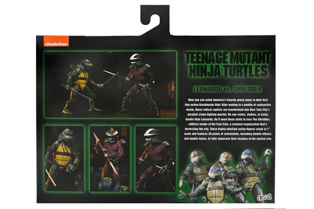 Tortues Ninja (1990 Movie) figurine Roof Top Battle Shredder vs Leo 18 cm