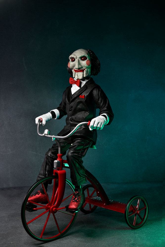 Saw figurine sonore Billy with Tricycle 30 cm