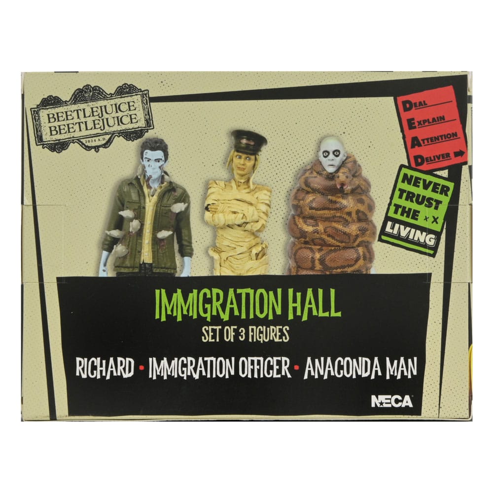 Beetlejuice Beetlejuice pack 3 figurines Immigration Hall 1 10 cm