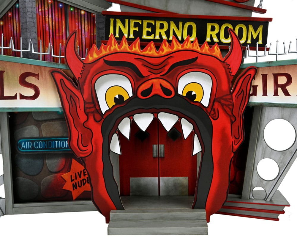 Beetlejuice (1988) diorama Trenchcoat with Spikes Inferno Room Deluxe Set