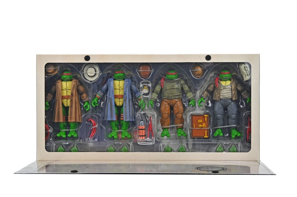 Tortues Ninja Pack de 4 figurines Gangster Turtles 18 cm