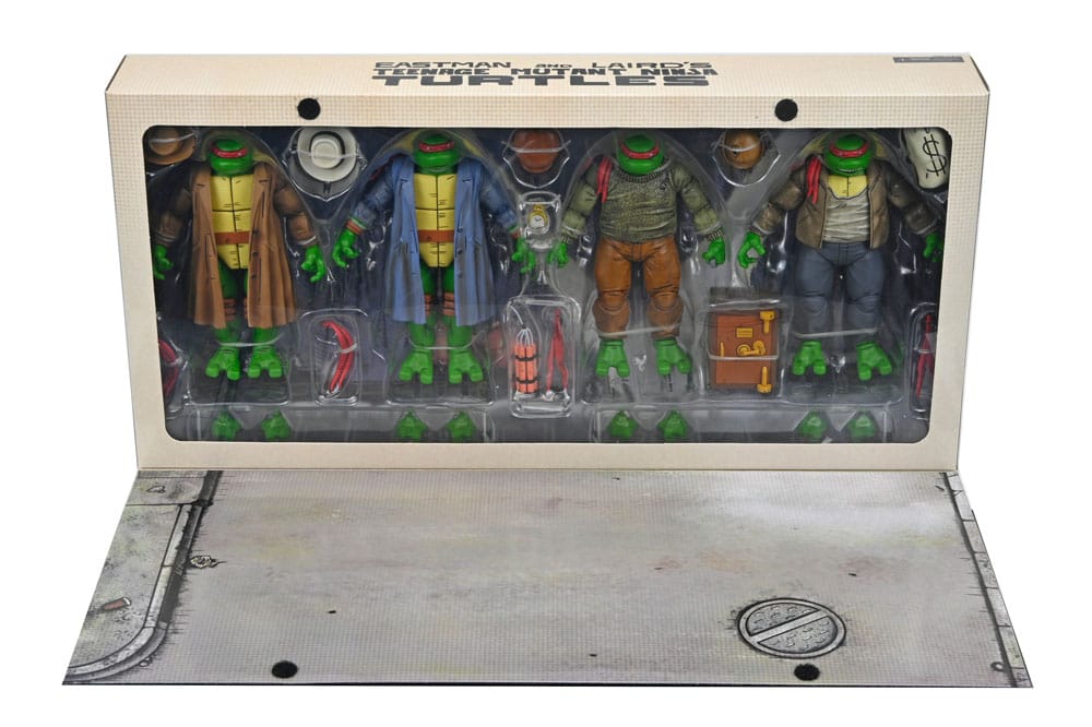 Tortues Ninja Pack de 4 figurines Gangster Turtles 18 cm