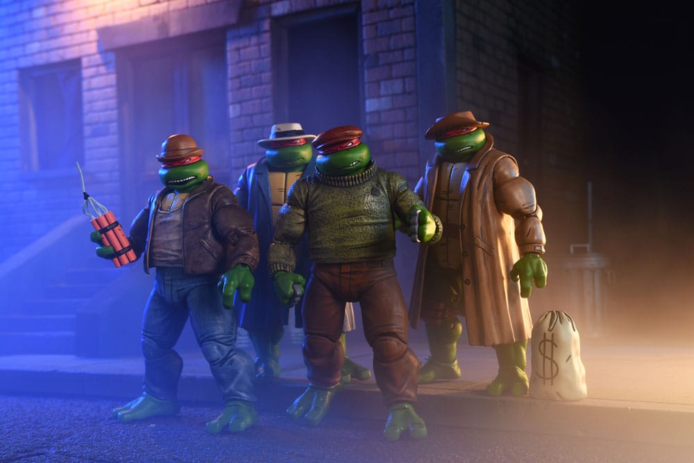 Tortues Ninja Pack de 4 figurines Gangster Turtles 18 cm