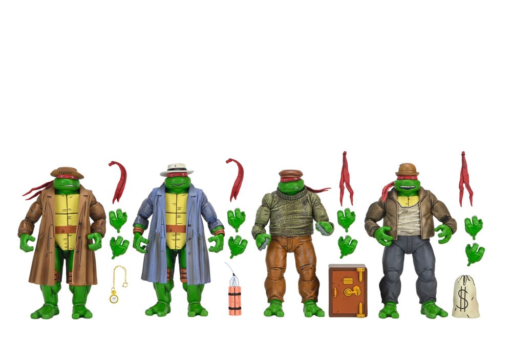 Tortues Ninja Pack de 4 figurines Gangster Turtles 18 cm