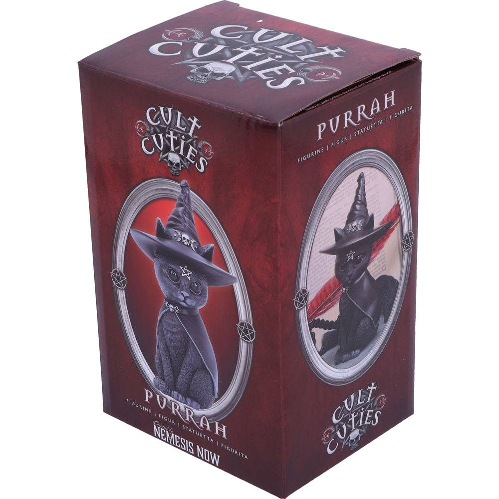 Purrah - Figurine de chat de sorcières avec chapeau occulte 13.5cm