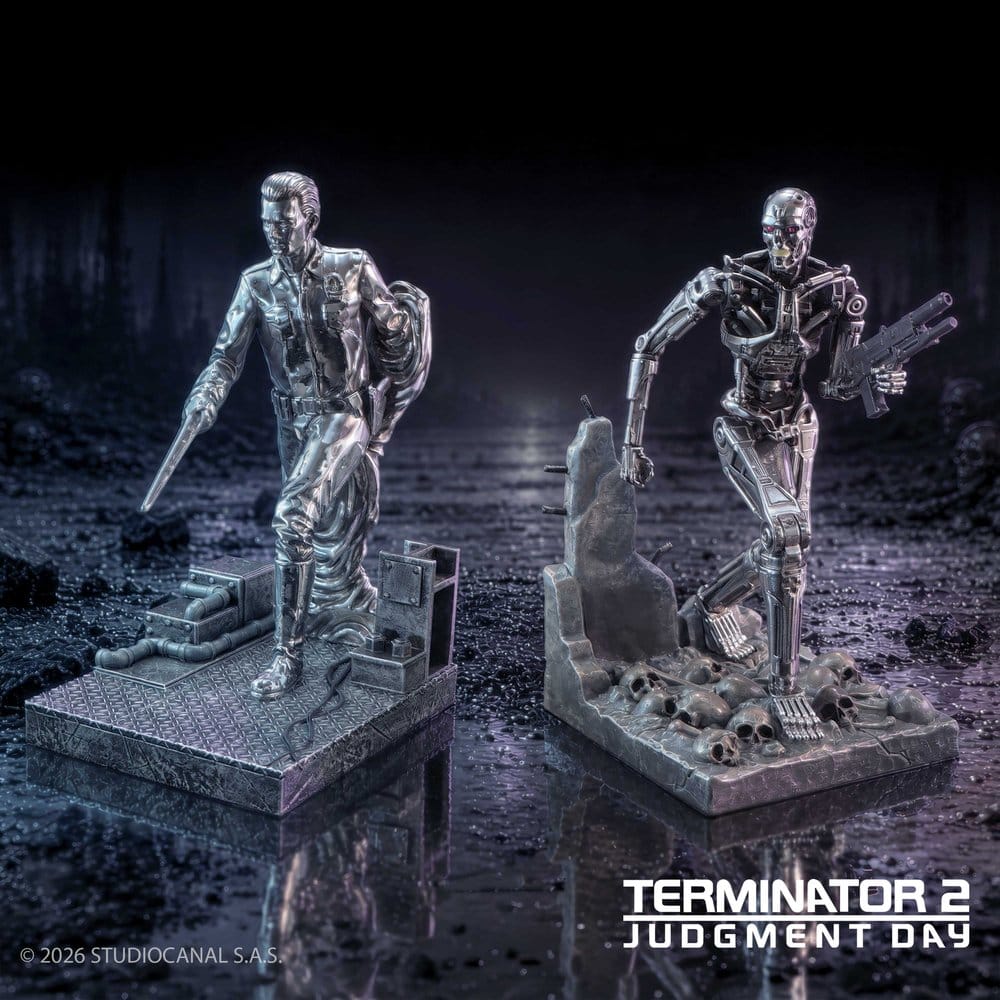 Terminator 2 serre-livres T-1000 vs T-800 19 cm