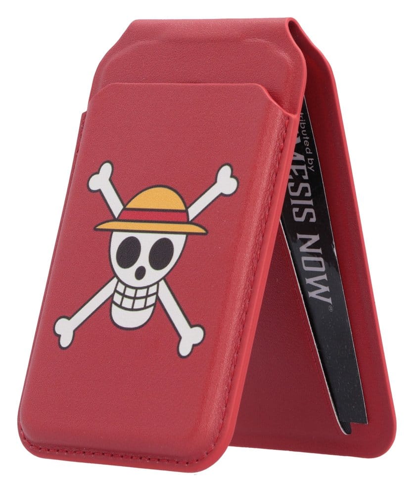 One Piece porte-cartes Luffy Jolly Roger (Red) 10 cm