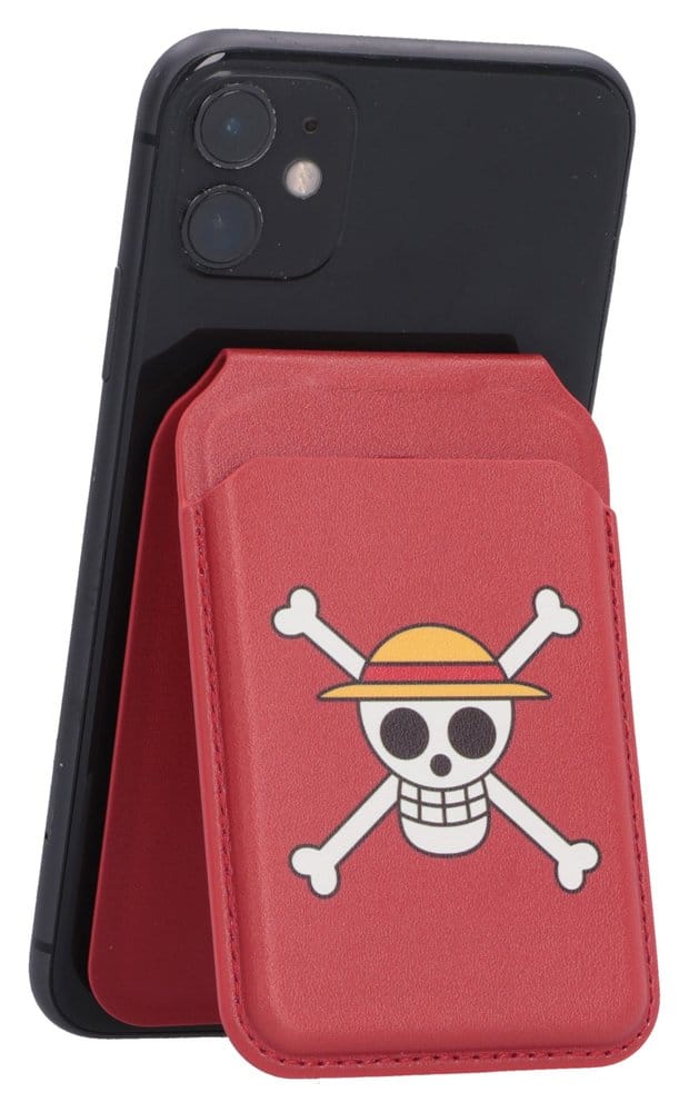 One Piece porte-cartes Luffy Jolly Roger (Red) 10 cm