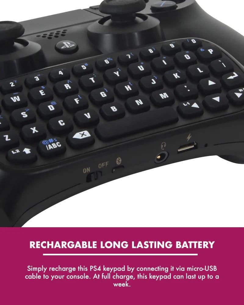 PlayStation 4 Mini Clavier / Chatpad sans fil Bluetooth