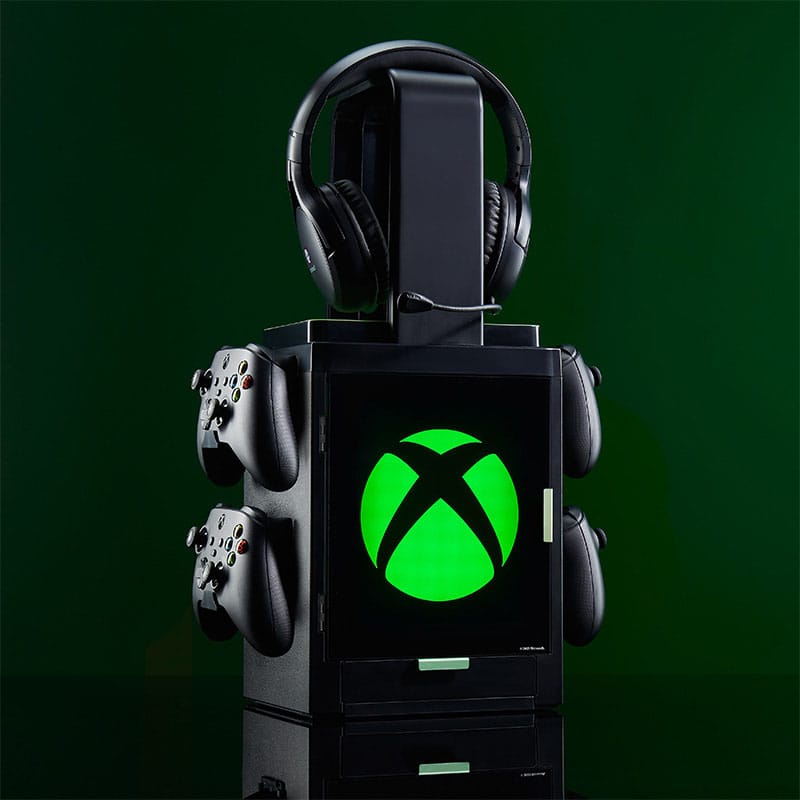 Numskull - Meuble de rangement lumineux inspiré du logo Xbox pour gamer