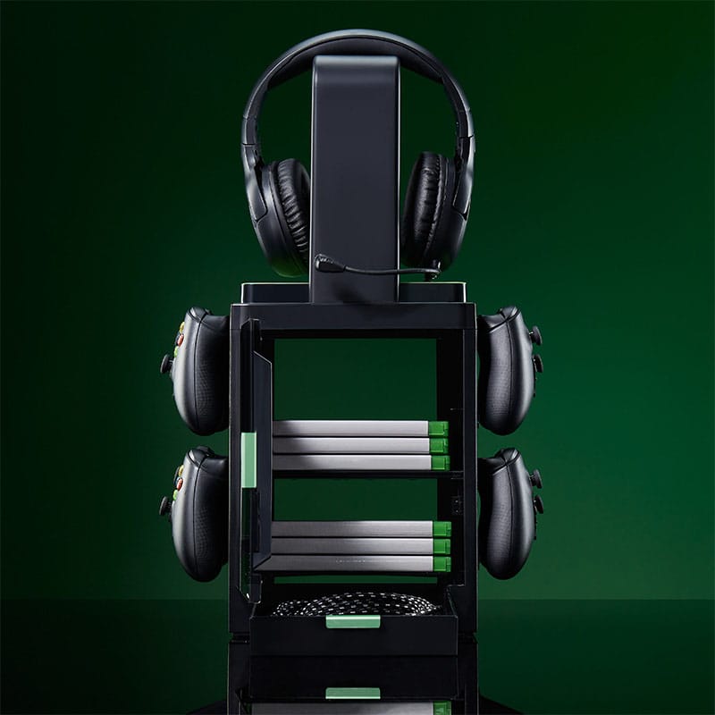 Numskull - Meuble de rangement lumineux inspiré du logo Xbox pour gamer