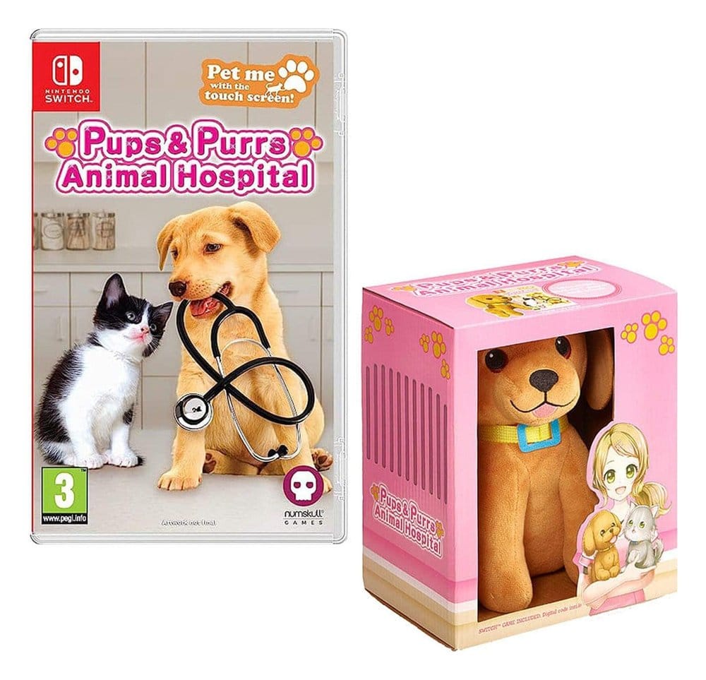Pups & Purrs Animal Hospital Jeu vidéo avec peluche Chien