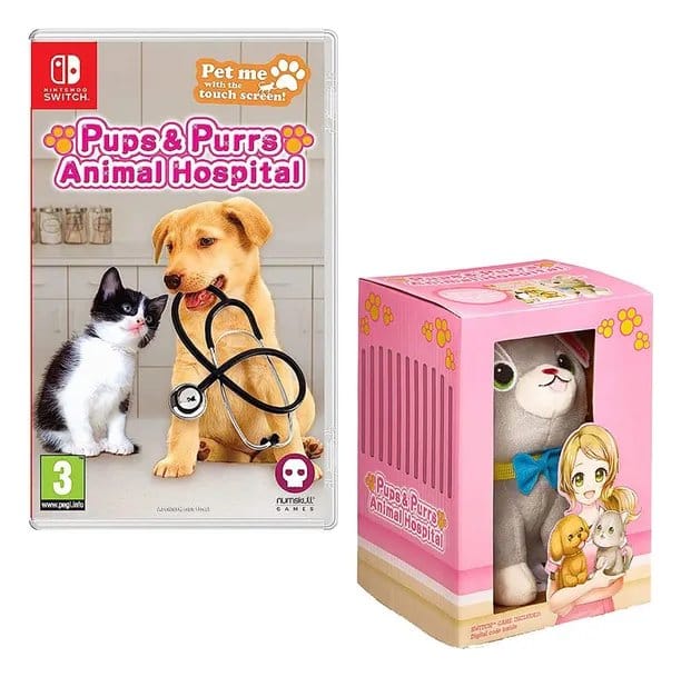Pups & Purrs Animal Hospital Jeu vidéo avec peluche Chat
