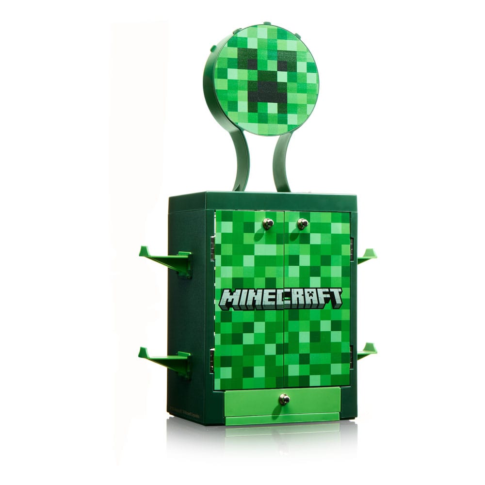 Numskull - Minecraft - Meuble de rangement de jeux inspiré du Creeper pour 4 manettes - 10 jeux - 1 casque