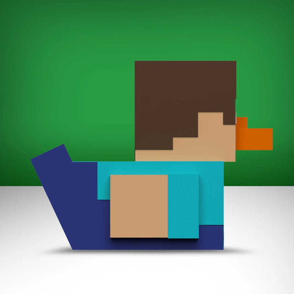 Numskull - TUBBZ Canard de bain - Minecraft - Steve (Première Édition) - 9cm