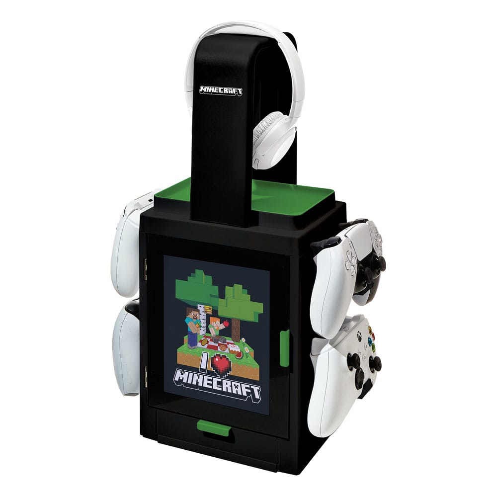 Minecraft Station de rangement gaming avec éclairage