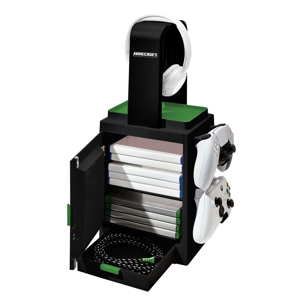Minecraft Station de rangement gaming avec éclairage