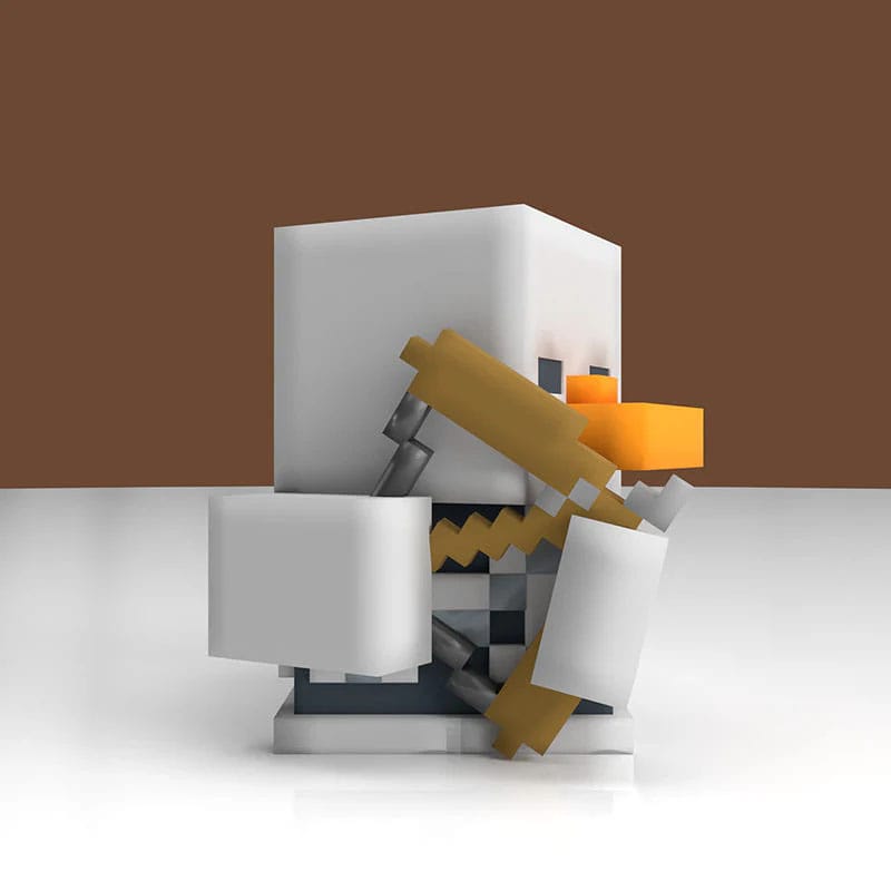 Numskull - TUBBZ Canard de bain - Minecraft - Squelette (Première Édition) - 9cm