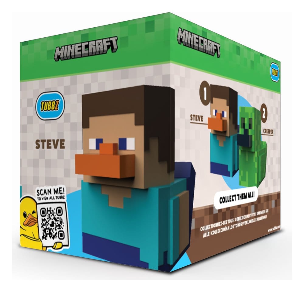 Numskull - Best of TUBBZ Boîte Canard de bain - Minecraft - Steve - 9cm