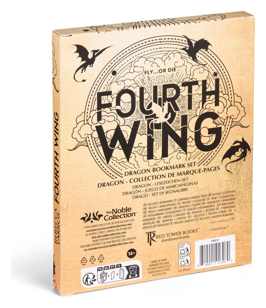 Fourth Wing pack 2 marque-pages Dragon 15 cm