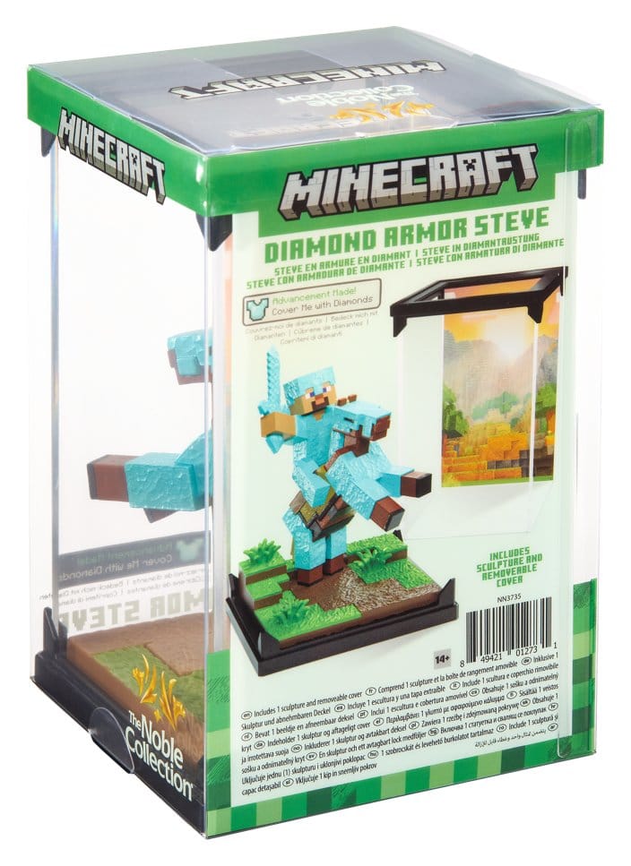 Minecraft Figurine Diorama Diamond Armor Steve et Cheval 18 cm