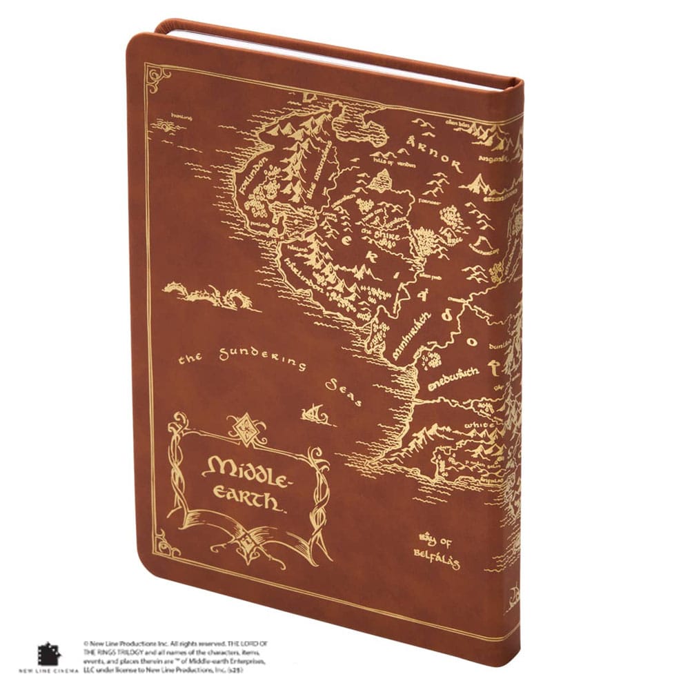 Le Seigneur des anneaux Journal Map of Middle-Earth 240 pages