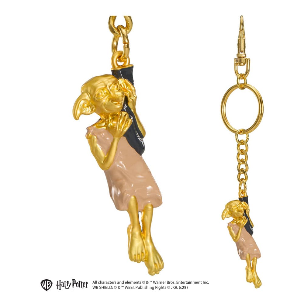 Harry Potter porte-clés métal Dobby couleur or 11 cm