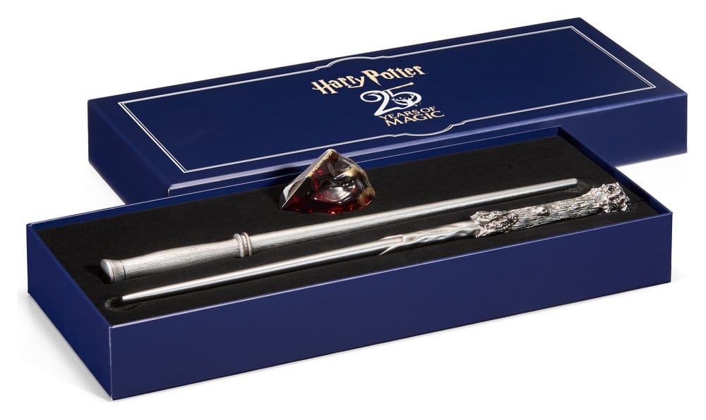 Harry Potter Celebration Wand baguette Harry Potter 25th Anniversary Wands and Sorcerer's Stone Set