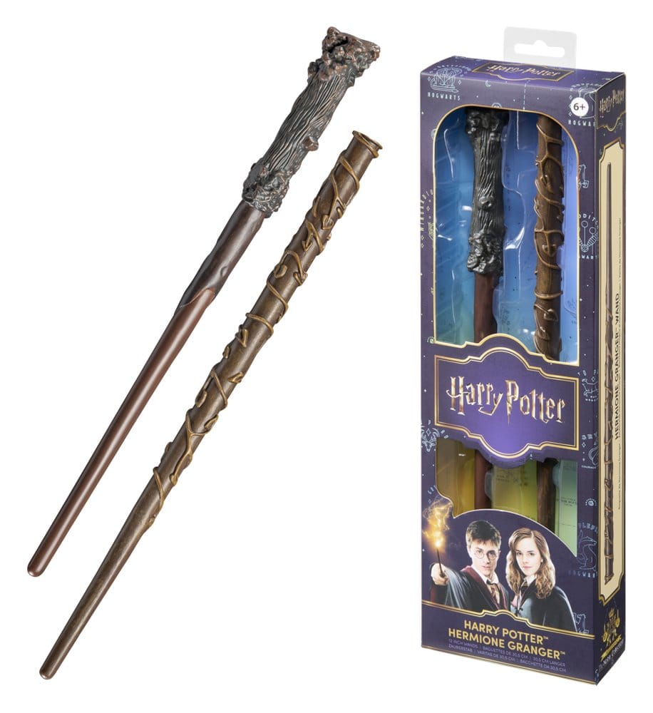 Harry Potter réplique Roleplay pack de 2 baguettes Harry Potter & Hermione Granger 31 cm