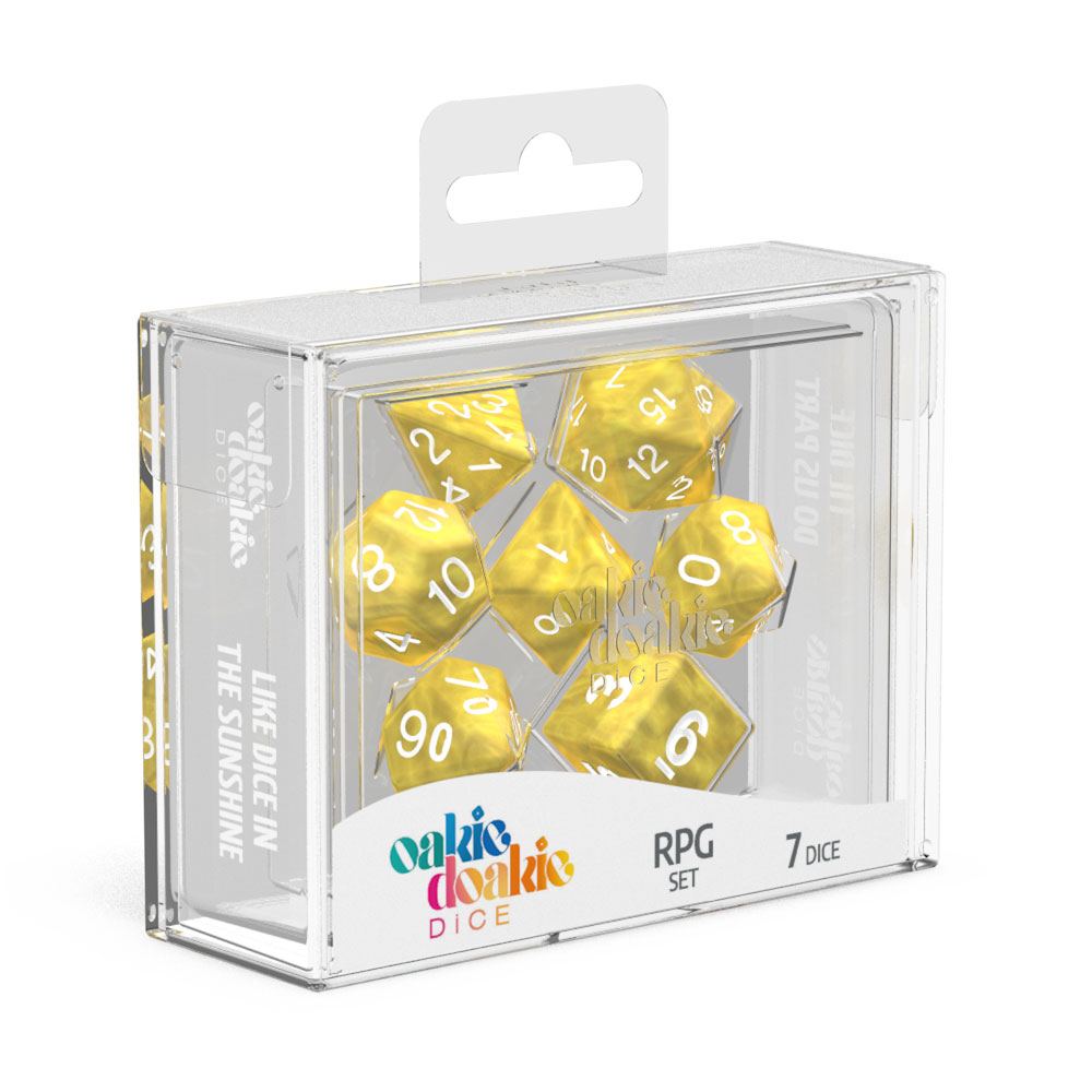 Oakie Doakie Dice dés RPG-Set Marble - Jaune (7)