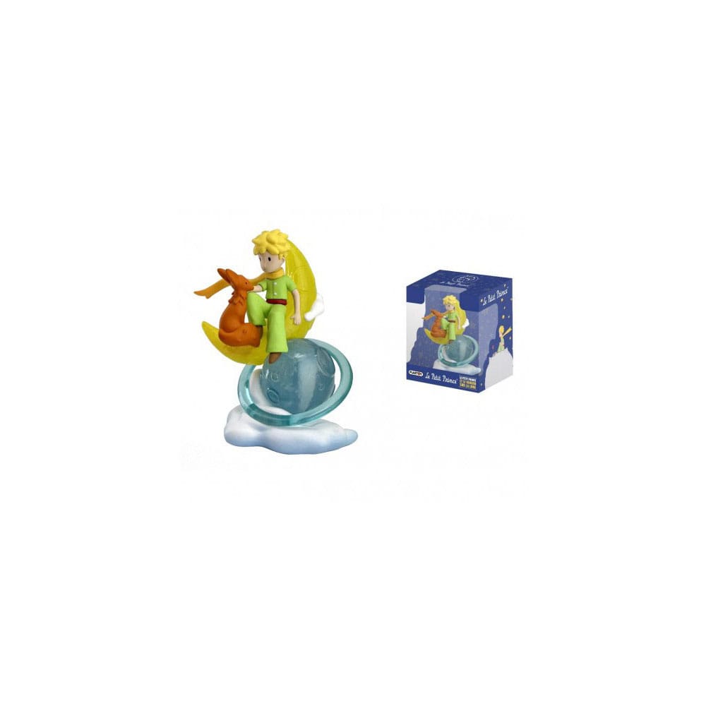 Le Petit Prince figurine Le Petit Prince et le renard sur la lune 8 cm