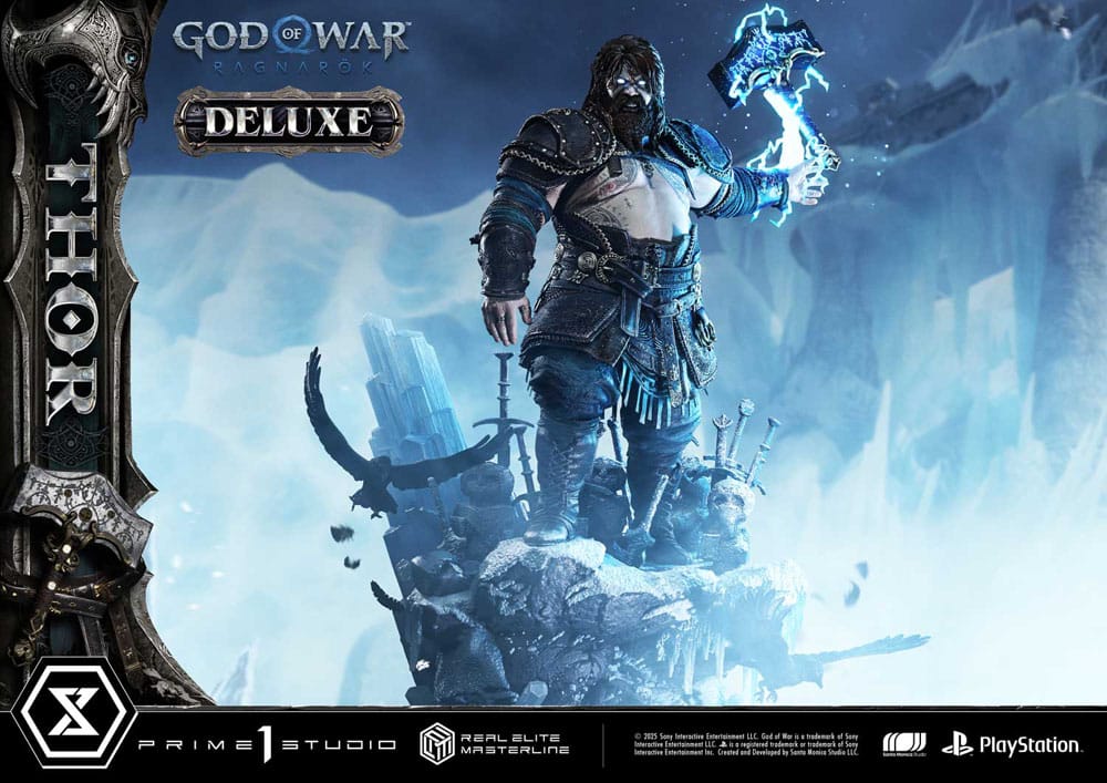 God of War: Ragnarök statuette Real Elite Masterline Series 1/3 Thor Deluxe Version 105 cm
