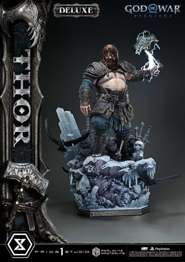 God of War: Ragnarök statuette Real Elite Masterline Series 1/3 Thor Deluxe Version 105 cm