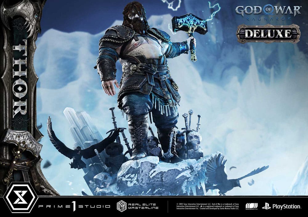 God of War: Ragnarök statuette Real Elite Masterline Series 1/3 Thor Deluxe Version 105 cm