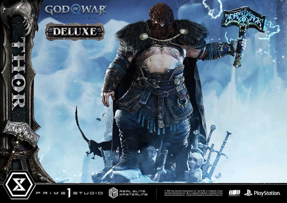 God of War: Ragnarök statuette Real Elite Masterline Series 1/3 Thor Deluxe Version 105 cm