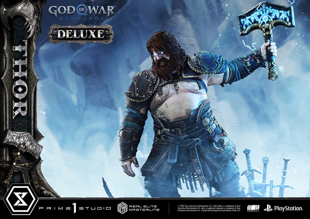 God of War: Ragnarök statuette Real Elite Masterline Series 1/3 Thor Deluxe Version 105 cm
