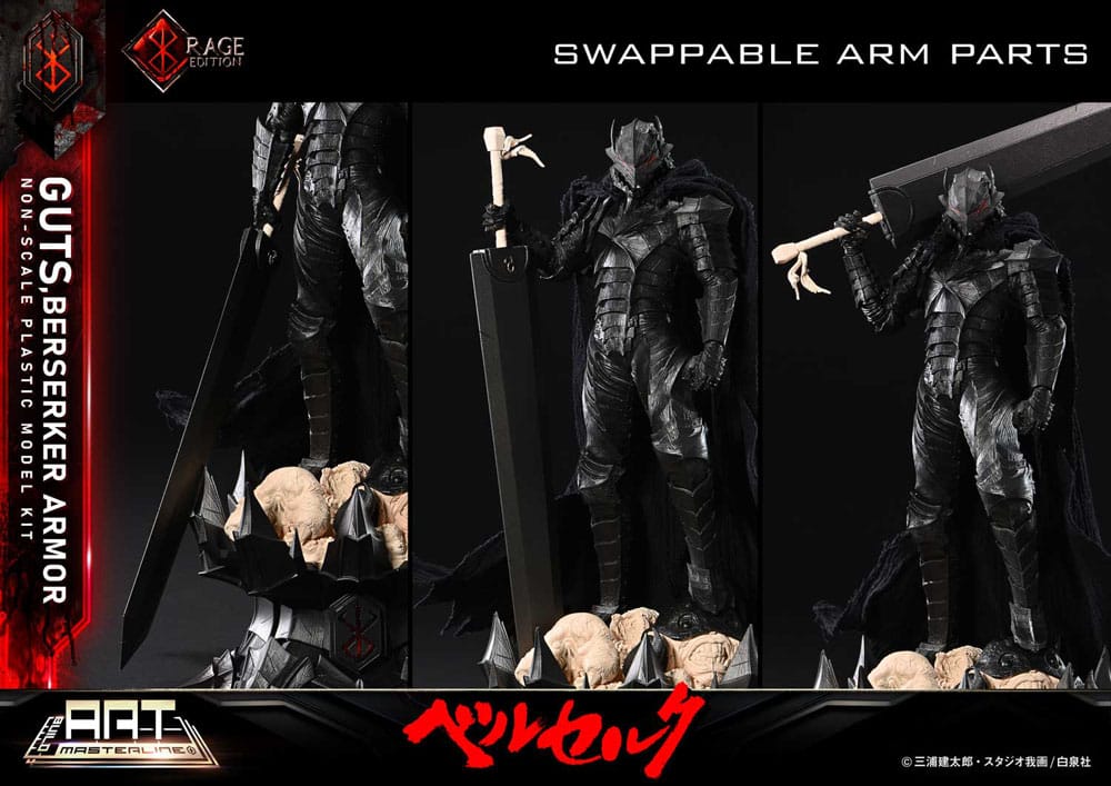 Berserk figurine Plastic Model Kit Build Art Masterline Guts Berserker Armor Rage 30 cm