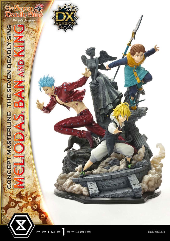 Seven Deadly Sins Concept Masterline Series statuette Meliodas, Ban and King Deluxe Version 55 cm