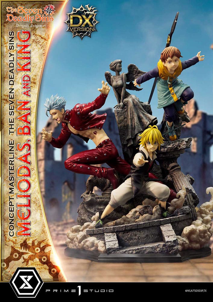 Seven Deadly Sins Concept Masterline Series statuette Meliodas, Ban and King Deluxe Version 55 cm