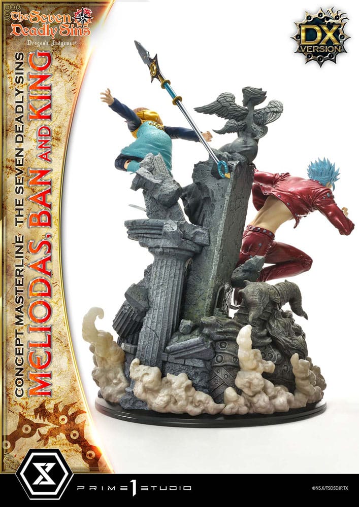 Seven Deadly Sins Concept Masterline Series statuette Meliodas, Ban and King Deluxe Version 55 cm