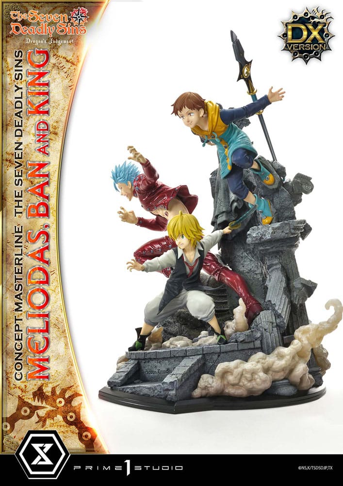 Seven Deadly Sins Concept Masterline Series statuette Meliodas, Ban and King Deluxe Version 55 cm