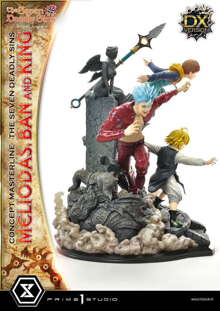 Seven Deadly Sins Concept Masterline Series statuette Meliodas, Ban and King Deluxe Version 55 cm
