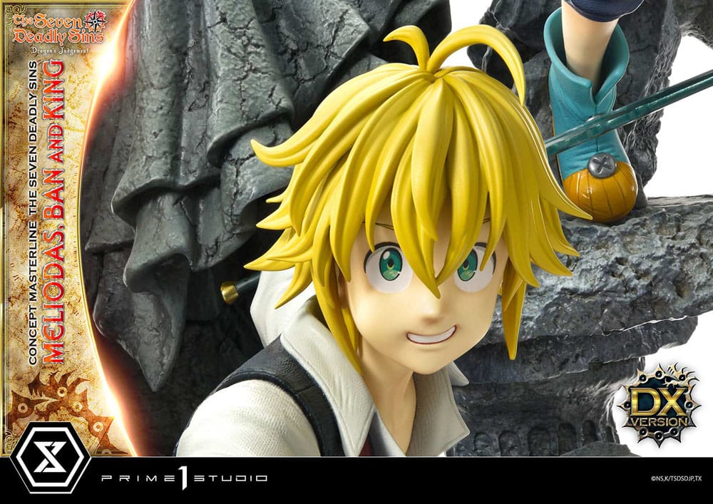 Seven Deadly Sins Concept Masterline Series statuette Meliodas, Ban and King Deluxe Version 55 cm