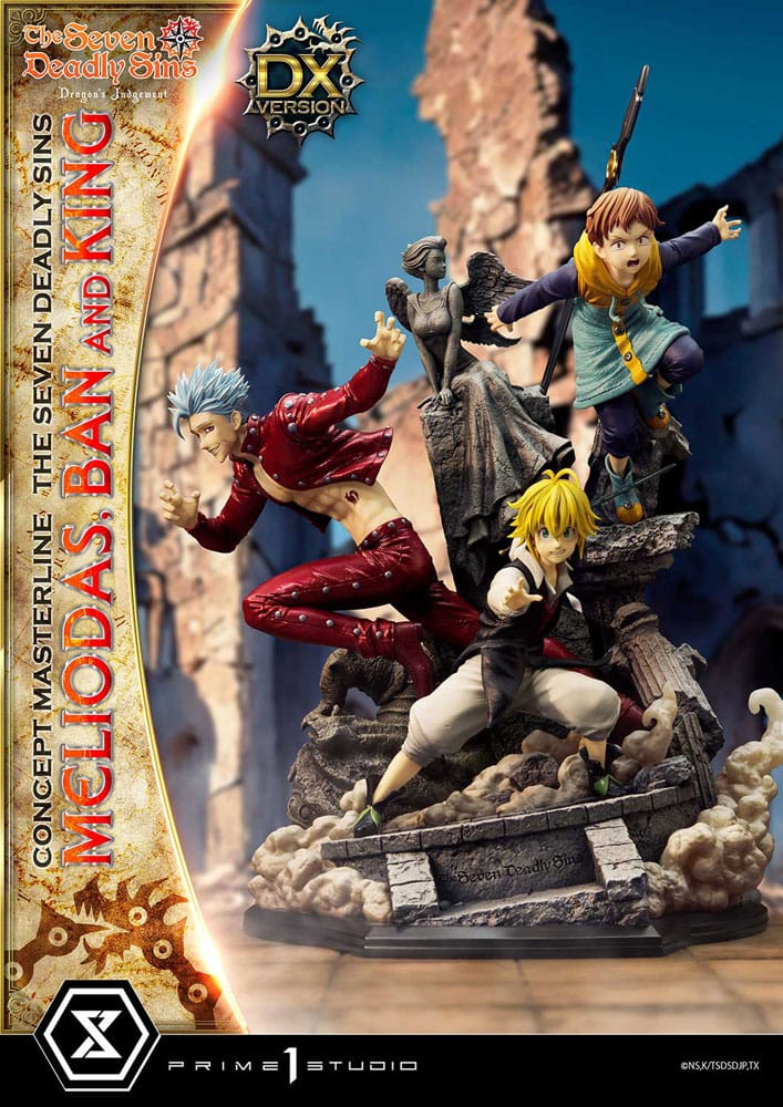 Seven Deadly Sins Concept Masterline Series statuette Meliodas, Ban and King Deluxe Version 55 cm
